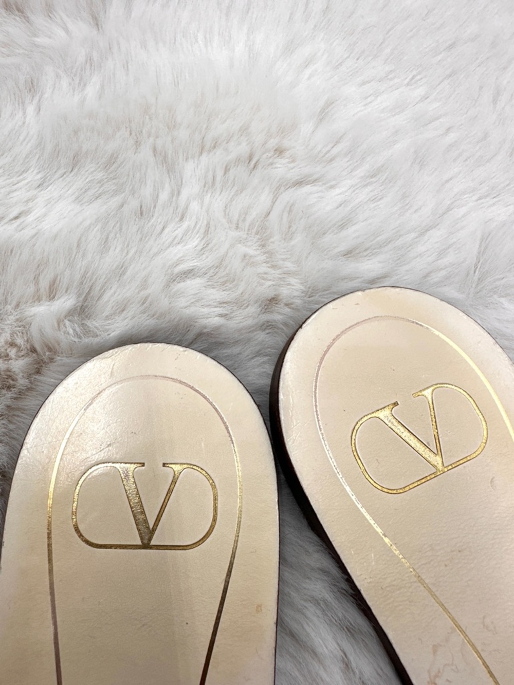 Valentino Garavani Rockstud Flair Cage Thong Sandals Size 37 US 7 Studded Slides - Picture 7 of 13